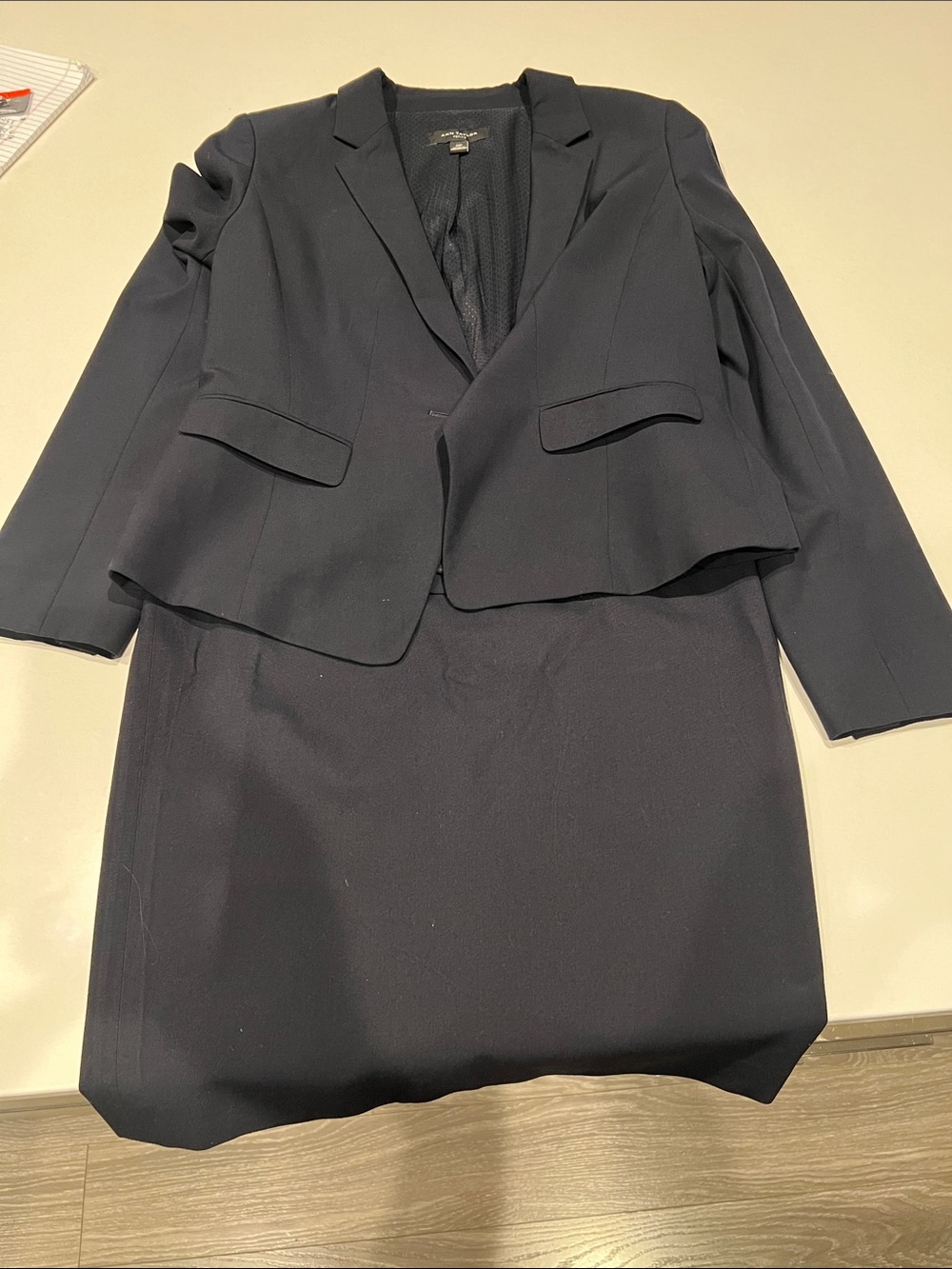 Ann Taylor Navy Women's Blazer and Skirt Suit